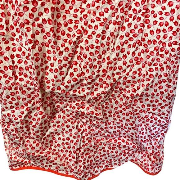 Ann Taylor Womens Vintage Y2K 90s Sleeveless Cotton Floral Coral Slip Dress 10 - Picture 11 of 16
